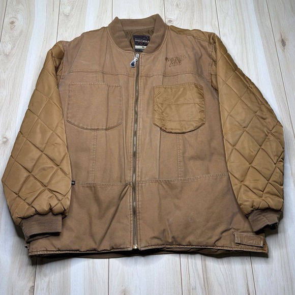 Southpole Other - Vintage Southpole Y2K Puffer Carpenter Hybrid Jacket Mens XL Brown Water Repel